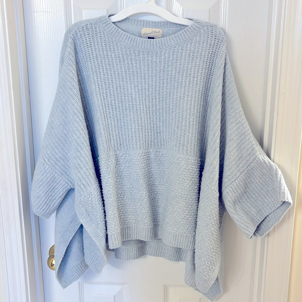 Light blue Poncho Sweater